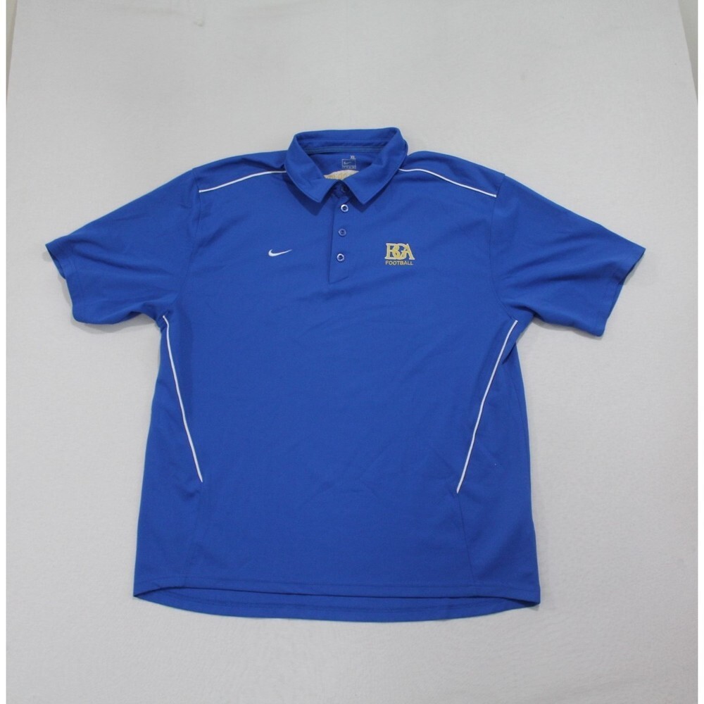 Nike Team Men Blue Polo Shirt Short Sleeve Size XL